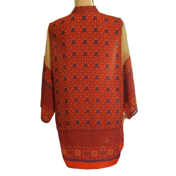 Daniel Rainn Stitch Fix Duster Kimono Boho Chic Lightweight Small Dolman Open Fr - Picture 2 of 6